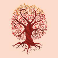 Hand drawn different types of tree collection set vector