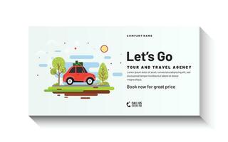 Travel Story Banner design vector art