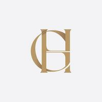 Alphabet letters monogram icon logo GH or HG vector