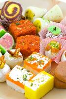 Indian Traditional Mix Sweet Food or Mix Mithai photo