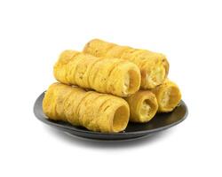 Indian Sweet Dish Puff Roll with Cream photo