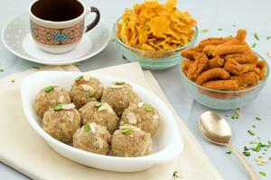 Indian Traditional Sweet Food Urad Dal Laddu photo