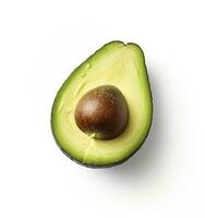 AI generated Avocado on white background. AI Generated photo