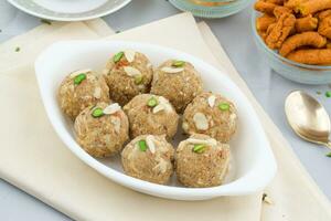 Indian Traditional Sweet Food Urad Dal Laddu photo