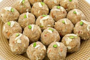 Indian Traditional Sweet Food Urad Dal Laddu photo