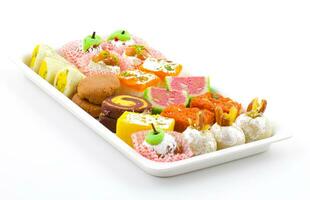 Indian Traditional Mix Sweet Food or Mix Mithai photo