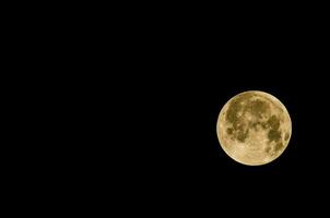 el Luna es visto en el oscuro cielo foto