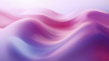 AI generated Abstract 3D image of digital waves in shades of pink and purple. AI Generated photo