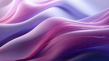 AI generated Abstract 3D image of digital waves in shades of pink and purple. AI Generated photo