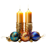 luz de velas elegância. Novo anos fundo para festivo celebrações png