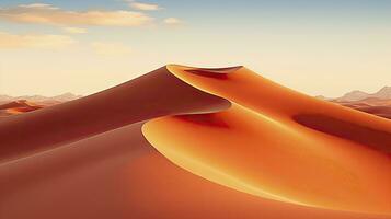 AI generated Desert with magical sands and dunes as inspiration for exotic adventures in dry climates.  AI Generated. photo