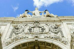 the entrance to the palace of justice in madrid photo