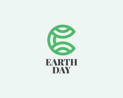 Earth Day Logo Design vector