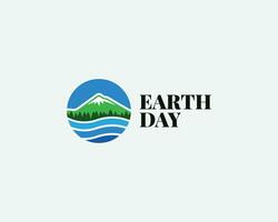 Earth Day Logo Design vector