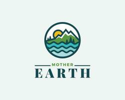 Earth Day Logo Design vector