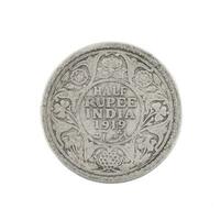 Indian Currency or Indian old Coin on White Background photo