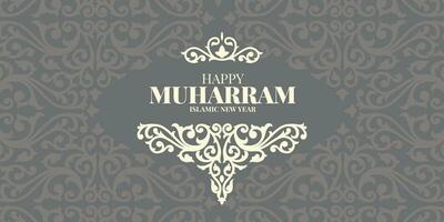 muharram Mubarak santo mes hijri islámico nuevo año hijri 1444 viernes julio 29 hijri derivado desde hijra sentido migración comenzando punto de islámico calendario es migración de profeta Mahoma desde la meca vector