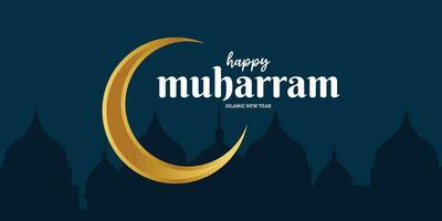 Muharram mubarak holy month hijri islamic new year Hijri 1444 friday july 29 Hijri derived from Hijra meaning migration starting point of Islamic calendar is migration of Prophet Muhammad from Mecca vector