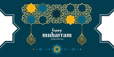 Muharram mubarak holy month hijri islamic new year Hijri 1444 friday july 29 Hijri derived from Hijra meaning migration starting point of Islamic calendar is migration of Prophet Muhammad from Mecca vector