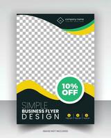 Simple medical flyer design vector art with editable fonts and decor nice color combination orange yellow black blue navy