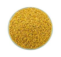 Fenugreek Seeds or Methi on White Background photo