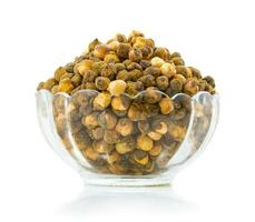 Roasted Chickpea or Gram on White Background photo