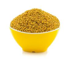 Fenugreek Seeds or Methi on White Background photo