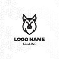 perro formación vector logo