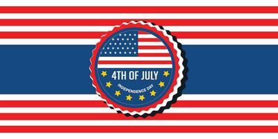 Happy USA Independence Day Fourth of July background USA Independence Day. Template for Fourth of July. Vector illustration Happy Independence Day Fourth of July, greeting card on a light star