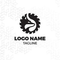 único zorro logo diseño vector