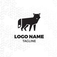 unique fox logo design vector