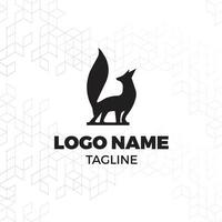 unique fox logo design vector