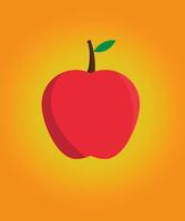 simple apple illustration vector