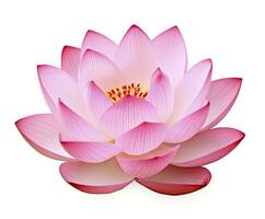 AI generated Lotus flower on white background. AI Generated photo