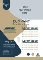 Corporate Flyer Design for your Business, Vector template flyer
