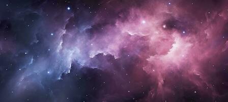 AI generated Galaxy texture with stars and beautiful nebula in the background, pink and gray. AI Generated photo
