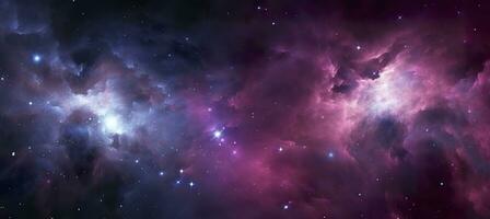 AI generated Galaxy texture with stars and beautiful nebula in the background, pink and gray. AI Generated photo