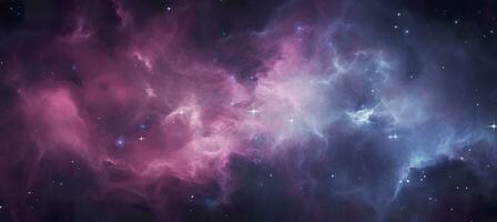 AI generated Galaxy texture with stars and beautiful nebula in the background, pink and gray. AI Generated photo