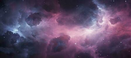 AI generated Galaxy texture with stars and beautiful nebula in the background, pink and gray. AI Generated photo