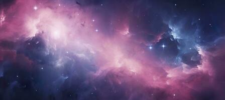 AI generated Galaxy texture with stars and beautiful nebula in the background, pink and gray. AI Generated photo