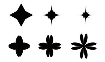 Set Of Star Vector Shapes.