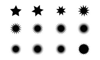 Set Of Star Vector Shapes.