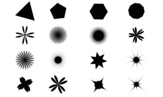 Set Of Star Vector Shapes.