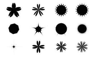 Set Of Star Vector Shapes.