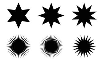 Set Of Star Vector Shapes.