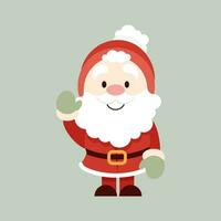 Cute christmas santa claus character vector