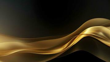 AI generated Gold and navy blue waves abstract. AI Generated. photo