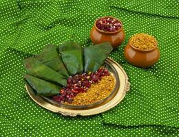 Indian Traditional Mouth Freshener Sweet Paan photo