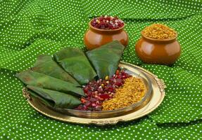 Indian Traditional Mouth Freshener Sweet Paan photo