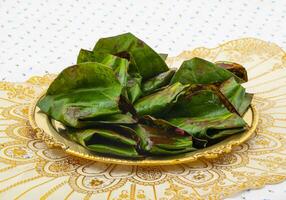 Indian Traditional Mouth Freshener Sweet Paan photo